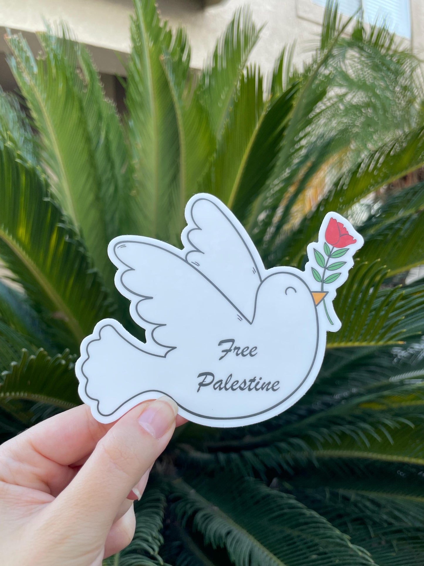 Falastini Dove Bumper Sticker, Palestine Bumper Sticker, Car Bumper Sticker, Free Palestine Bumper Sticker