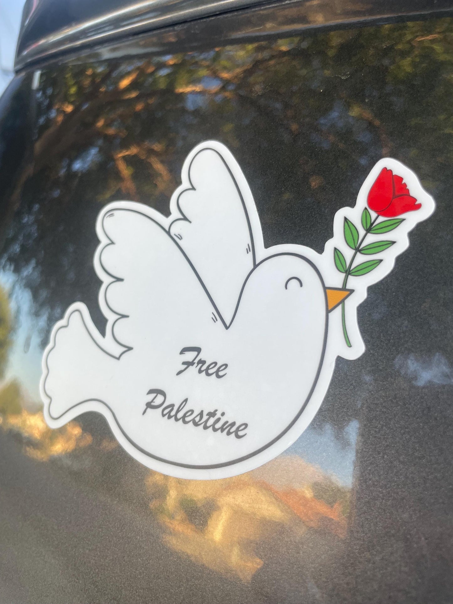 Falastini Dove Bumper Sticker, Palestine Bumper Sticker, Car Bumper Sticker, Free Palestine Bumper Sticker