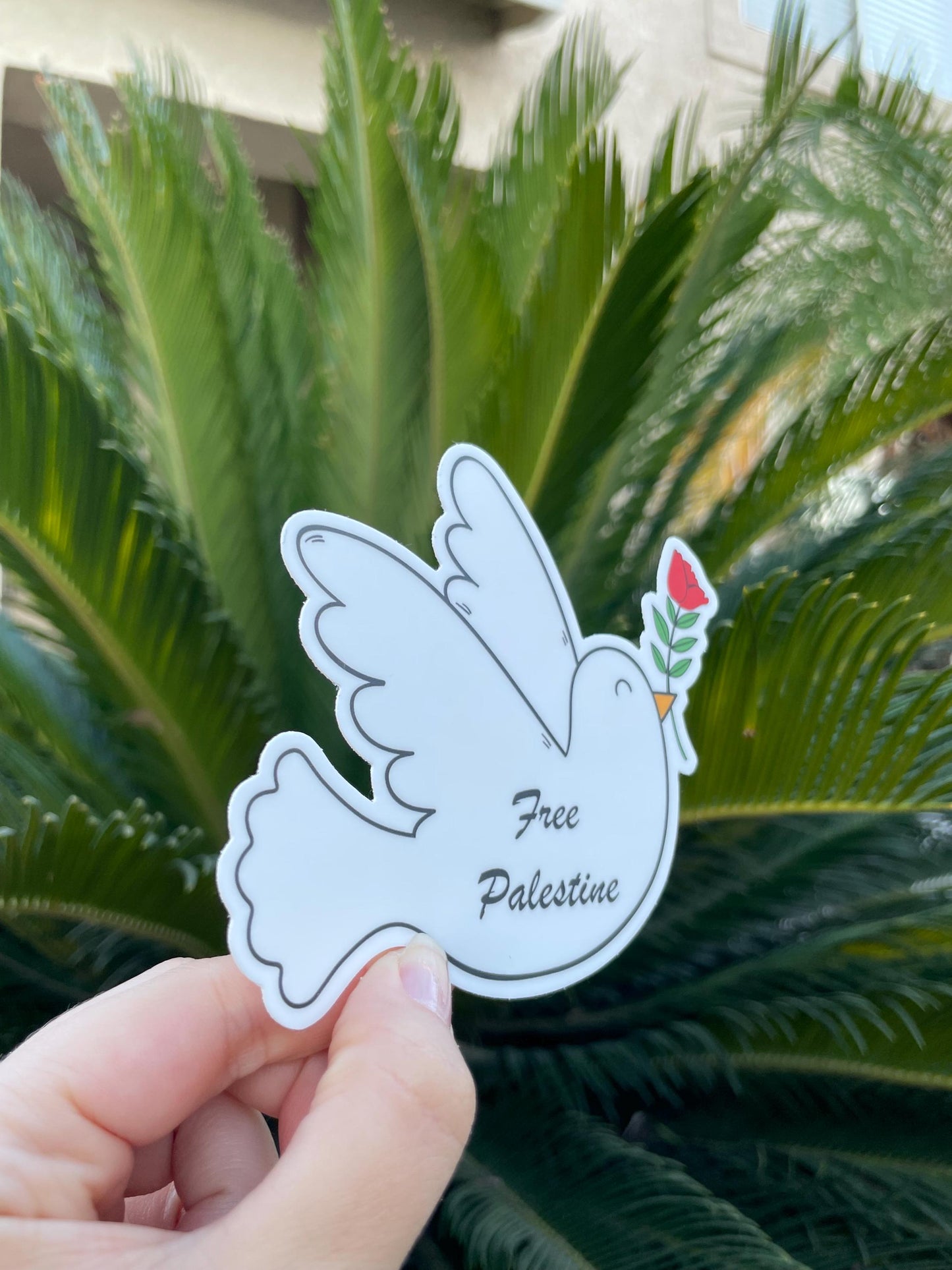 Falastini Dove Bumper Sticker, Palestine Bumper Sticker, Car Bumper Sticker, Free Palestine Bumper Sticker