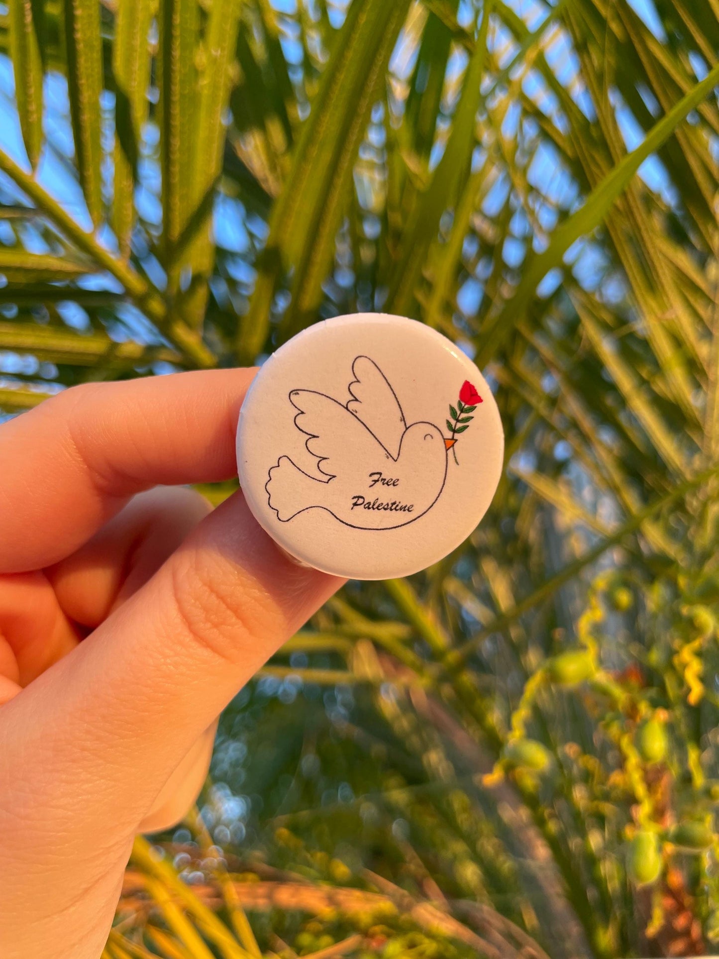 4 pack Palestine Buttons, Falastini HK button, Free Palestine Dove button, Palestine Flag button, Keffiyeh Heart button