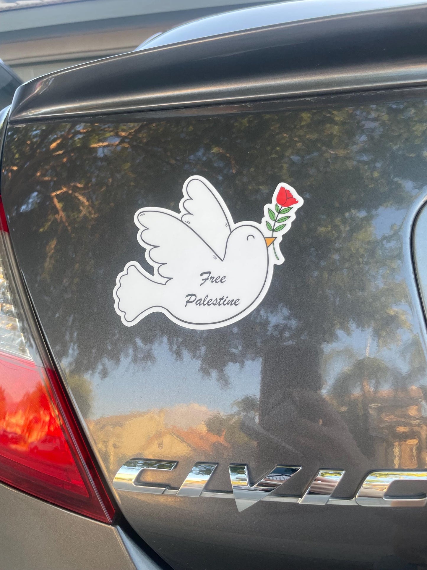 Falastini Dove Bumper Sticker, Palestine Bumper Sticker, Car Bumper Sticker, Free Palestine Bumper Sticker