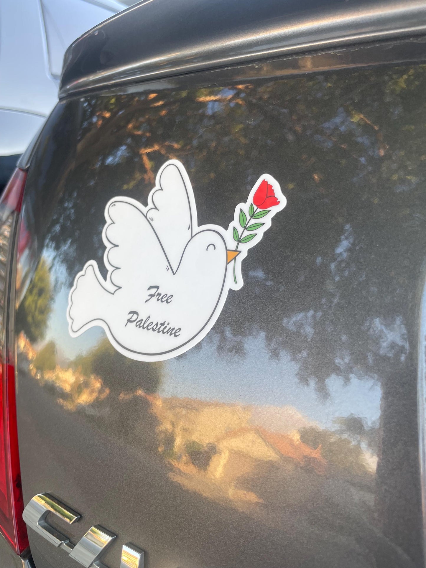 Falastini Dove Bumper Sticker, Palestine Bumper Sticker, Car Bumper Sticker, Free Palestine Bumper Sticker