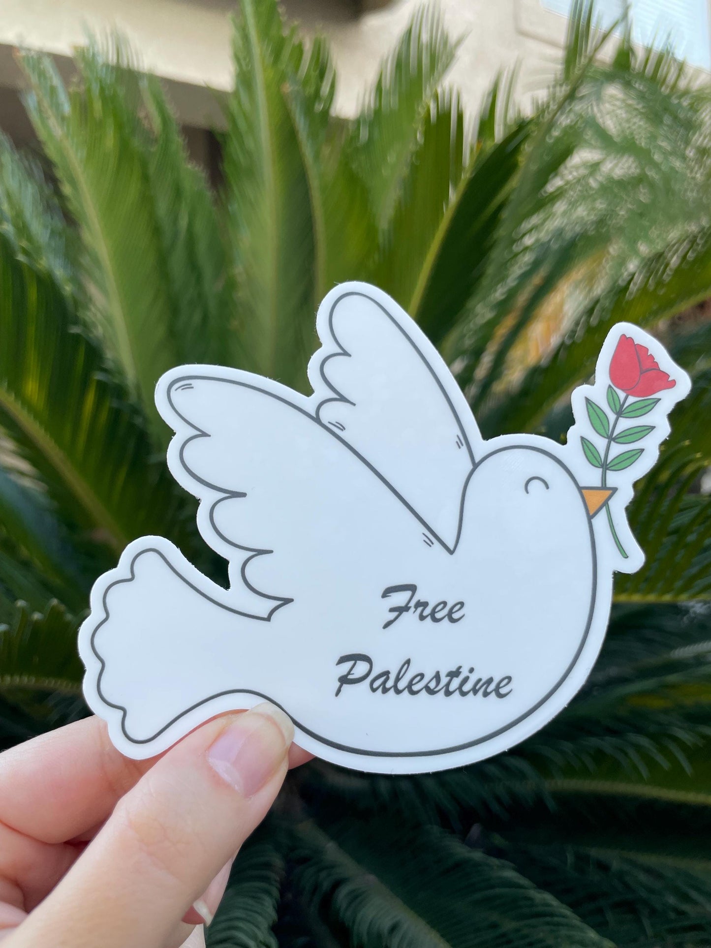Falastini Dove Bumper Sticker, Palestine Bumper Sticker, Car Bumper Sticker, Free Palestine Bumper Sticker
