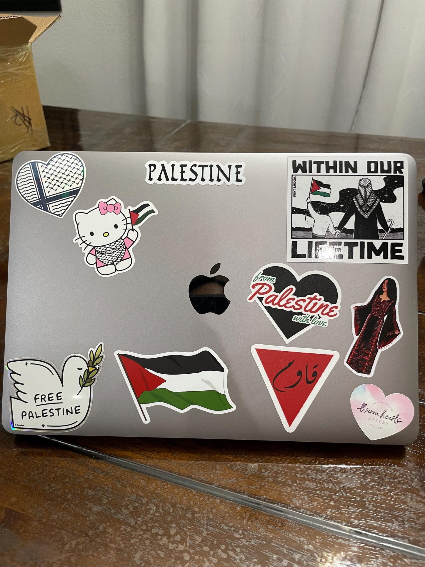 From Palestine with love sticker, for laptop, journal, vinyl sticker, phone case sticker, water bottle sticker, planner sticker
