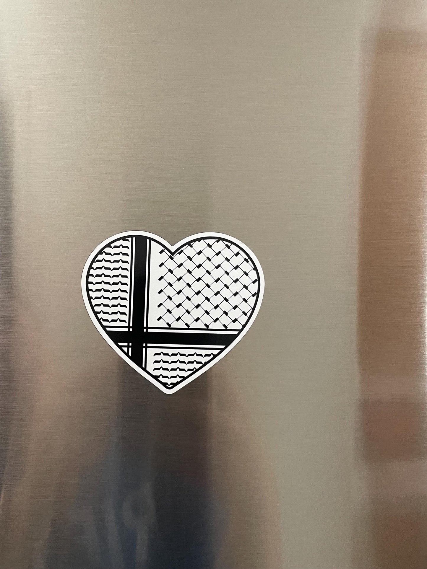 Keffiyeh Heart magnet, Palestine magnet, refrigerator magnet, fridge magnet